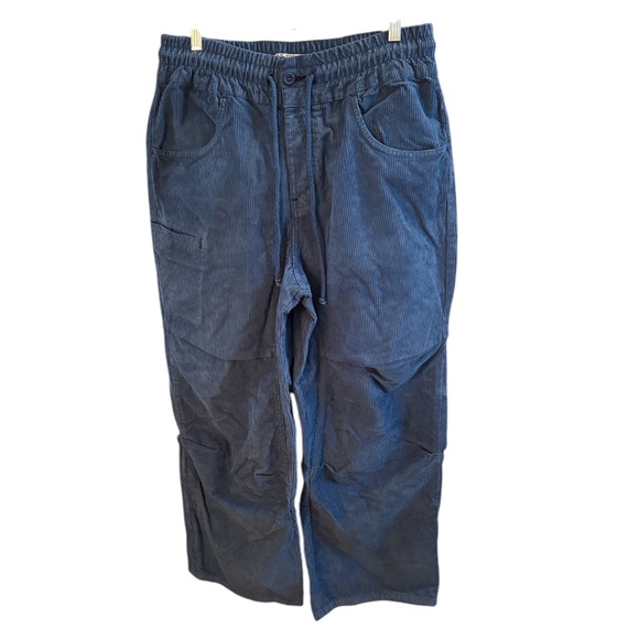Free People/We the Free Modern Love Slouchy Corduroy Pants in Blue Size M. NWT - Picture 2 of 8